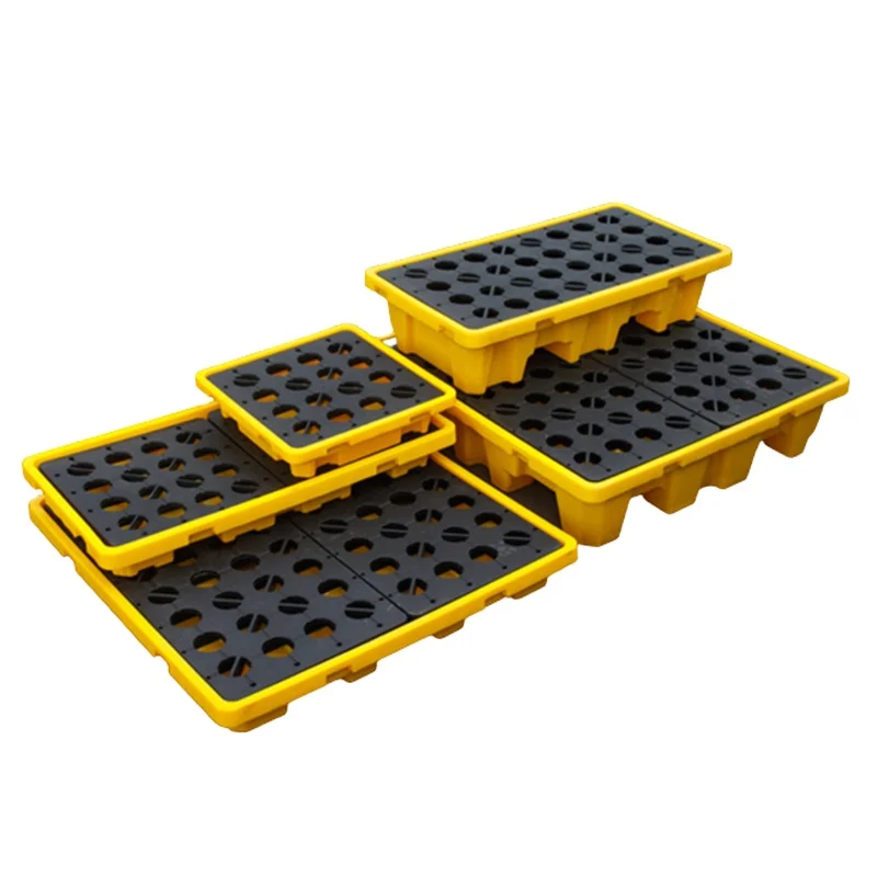 4 Way Entry Steel Reinforced Wholesale Standard Size Grid 3 Skids Industrial Durable Warehouse Storage Plastic Pallet