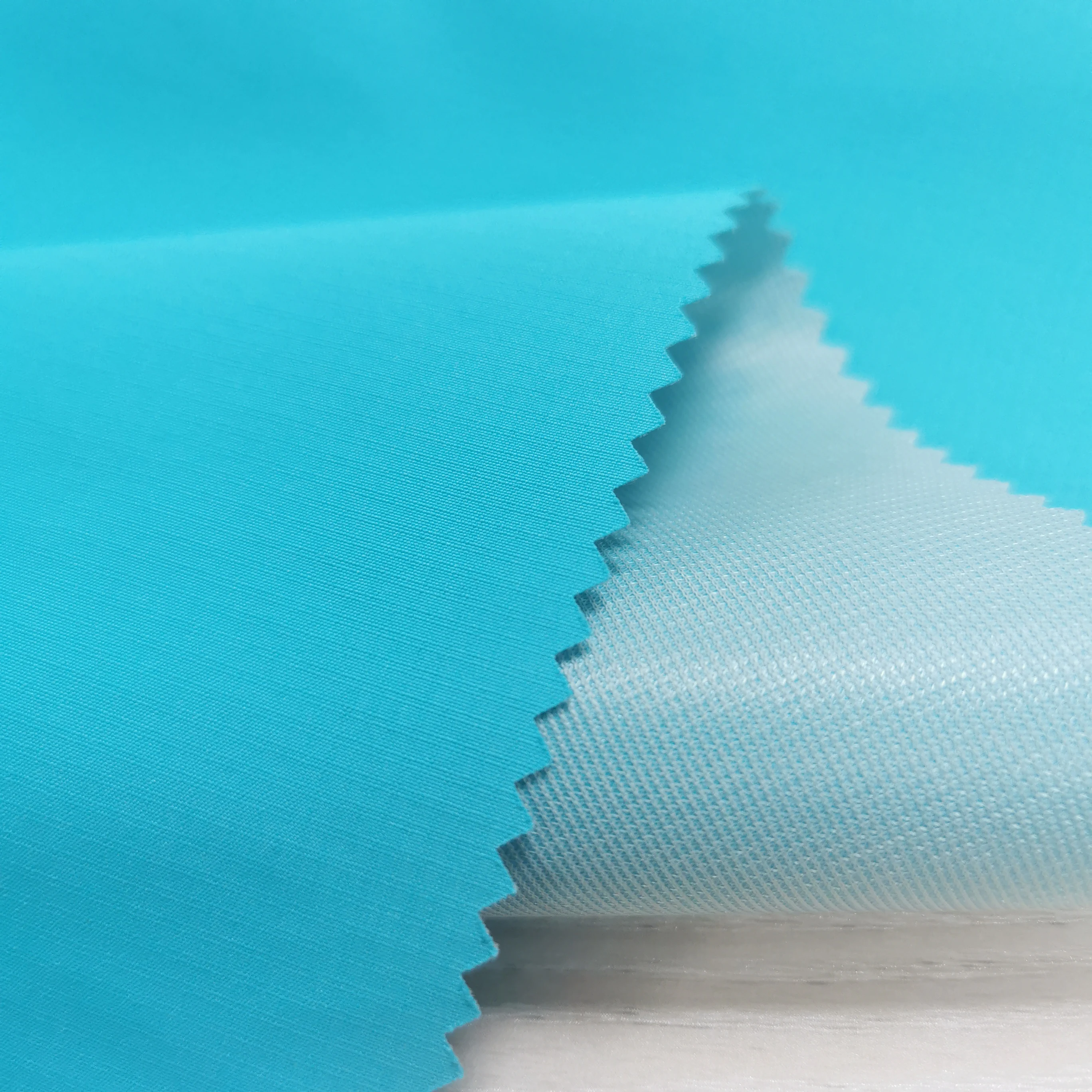 Custom color 260T 100% polyester WR pongee laminated TPU membrane bonded polyester tricot hardshell fabric for outdoor jacket