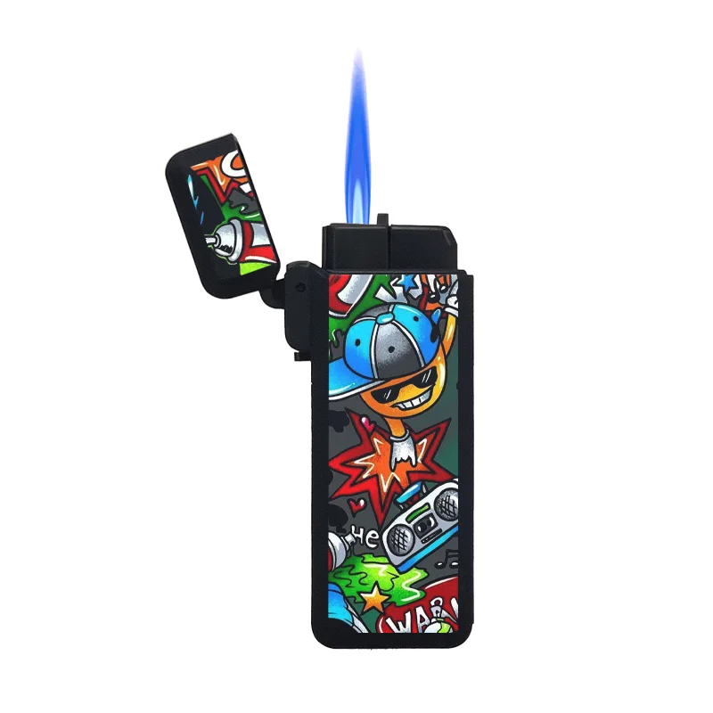 2022 New Arrival Display Box Package Hot Sale Cheap Camping Custom Logos Windproof Flip-top Torch