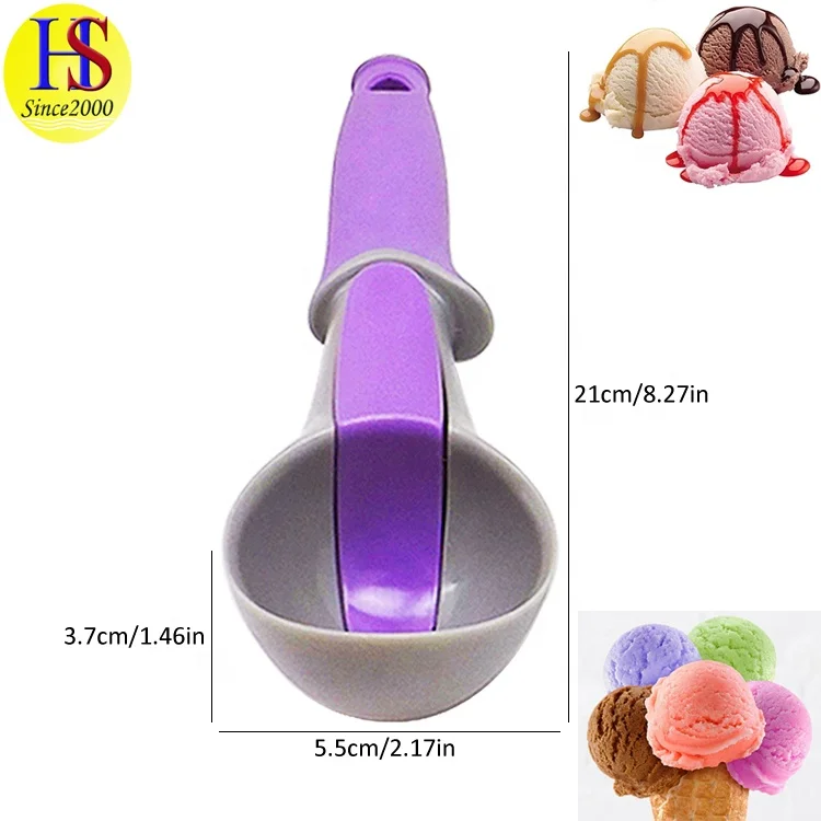 Fruit Frozen Yogurt Scoop Watermelon Baller Cookie Cheap Ice Cream Plastic Spoon