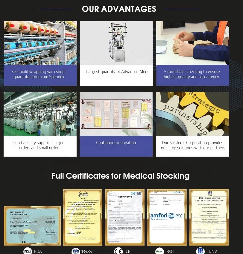 Thigh High Anti-Embolism Stocking 18-23 mmHg medical Compression TED stockings Inspect Toe Hole Antithrombus stockings