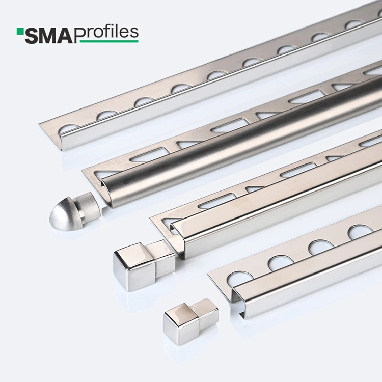 SMAProfiles Customized Ceramic Tile Corner Trim Protection Metal Corner Edge Round Shape Stainless Steel Profile Tile Trim