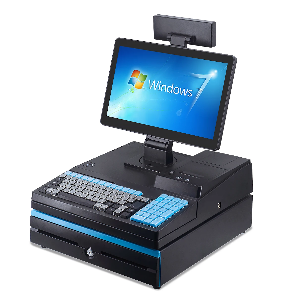 All in one pos system retail 15.6 inch cash register drawer restaurant pos machine