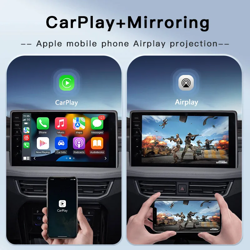 2024 4 in 1 Upgraded Wireless CarPlay Adapter and Android Box, Auto Adapter, ,Airplay, Miracast Mirroring Cars,