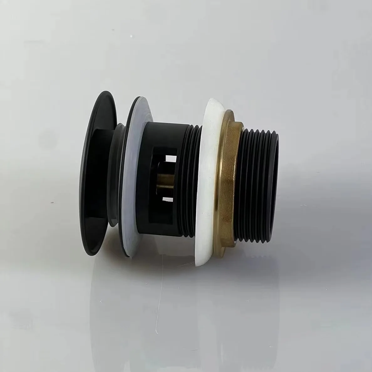 Bathtub Waste Click Clack Wash Basin Drain G1 1/2 Brass Bath Pop Up Waste with Overflow