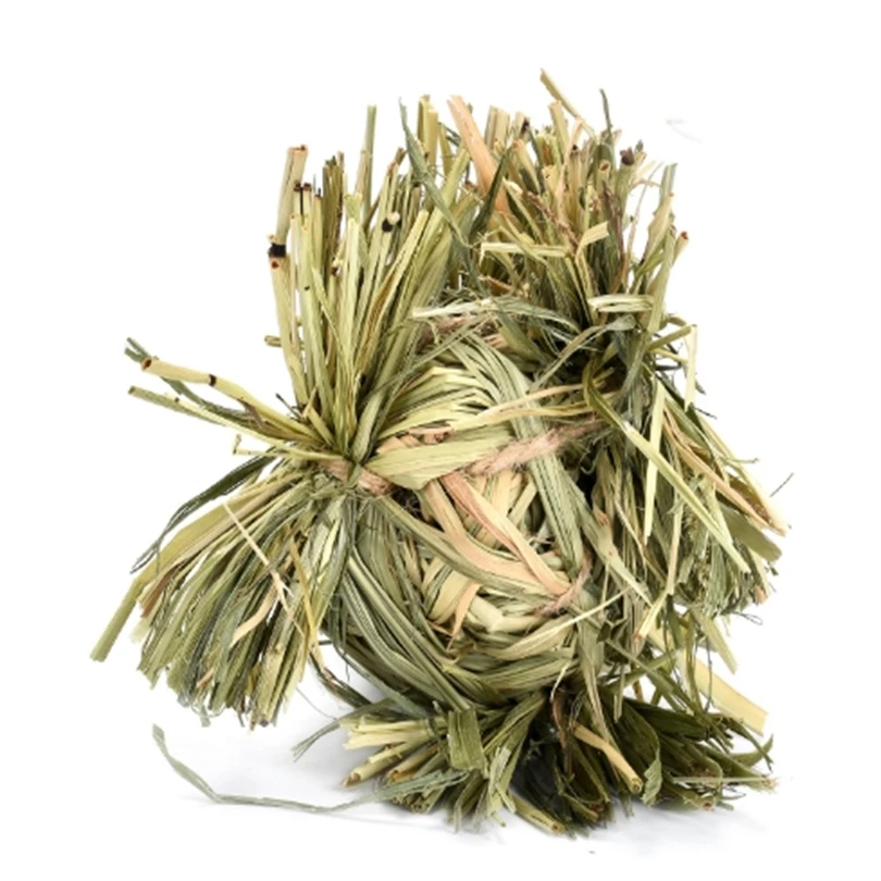 Small Animal Activity Play Chew Natural Hay Ball Bunny Molar Grass Stick Toys Rabbit Chew Toys