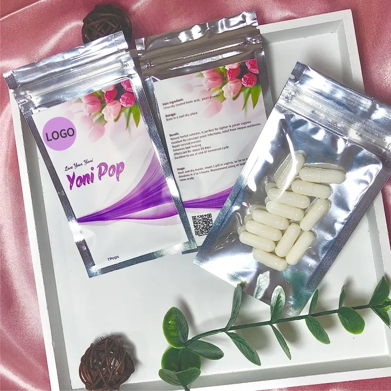 Hot Sell Feminine Hygiene Products Vaginal Detox Cleaning Borac Acid Suppositories Pills Yoni Pops