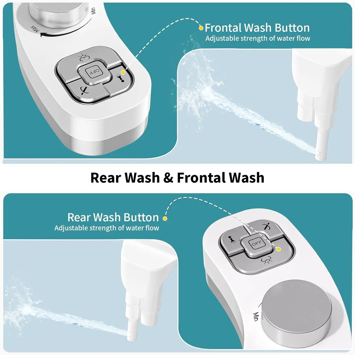 New Ultra Slim Warm & Cold Water Toilet Bidet Attachment Dual Nozzle Self-Cleaning Bide OEM/ODM Smart Manual Bidets