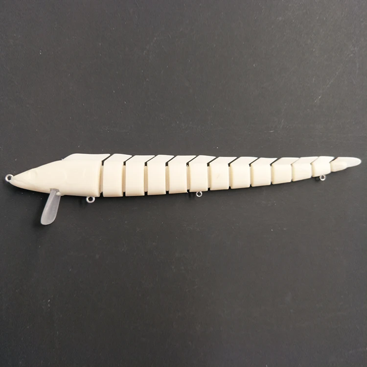 LVDE 24cm 46g Jointed Fishing Lure Fresh Salt water Fishing Lure 13 Segmented HairTail lure Bodies Blanks Unpainted Swimbait