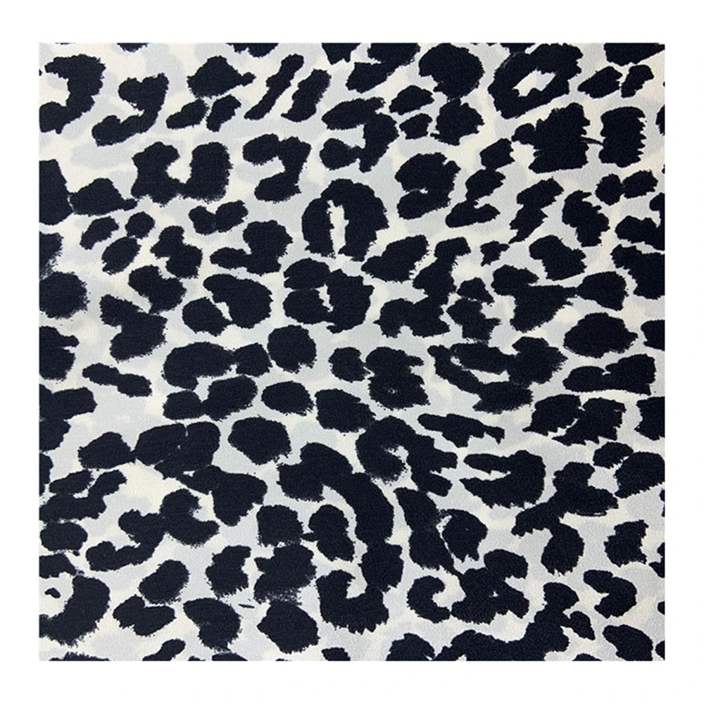 Recycle polyester rayon stain print woven wool peach fabric