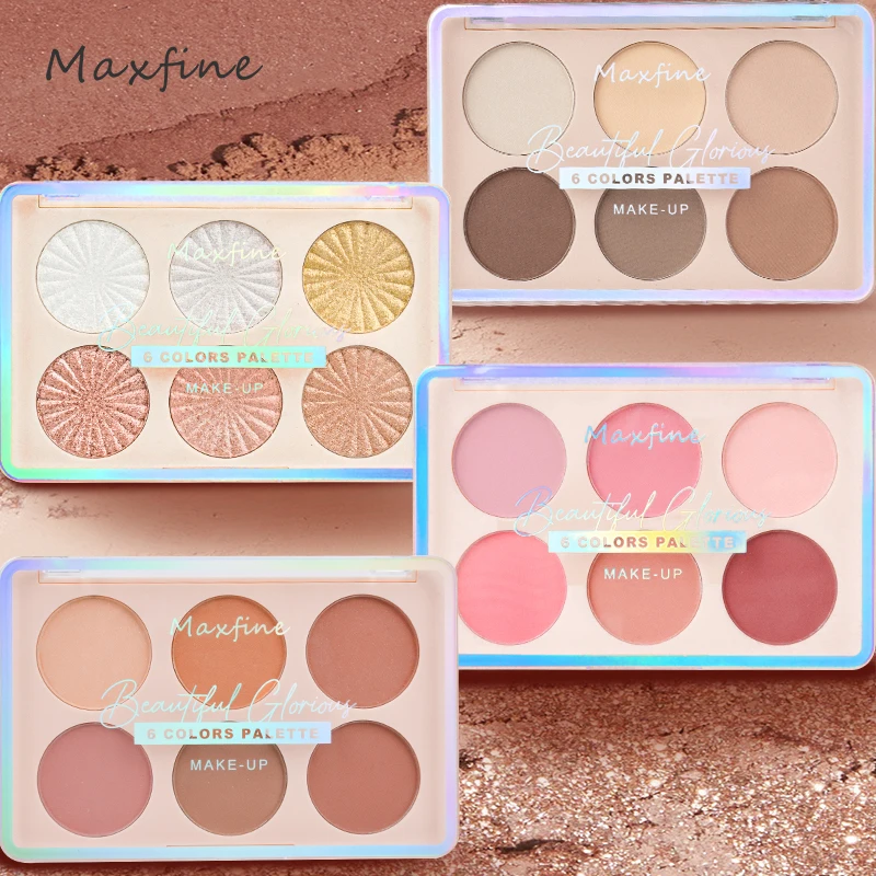 6 Colors High Pigmented Contour Bronzer Illuminator Highlight Powder Blush Palette Makeup Cosmetics