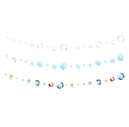 
Marine theme decoration Bubble pull flower transparent blue purple color bubble hanging flag party decoration 