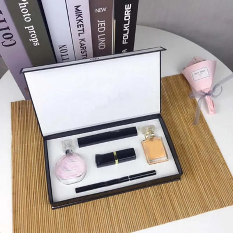 Q edition 5 sets of makeup, eyebrow pencil, mascara, lipstick perfume eyebrow pencil private label custom