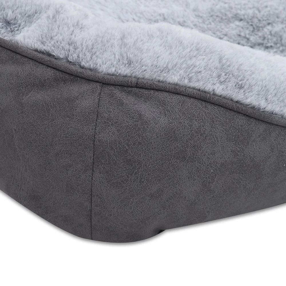 wholesale manufacturer soft luxury plush pet cushion round cat dog bed pet furniture