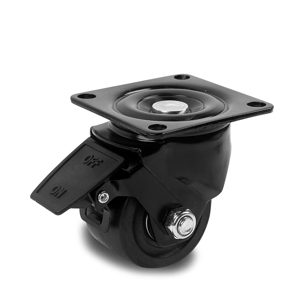 Heavy Duty Top Plate Swivel Caster Wheel With Brake 75mm