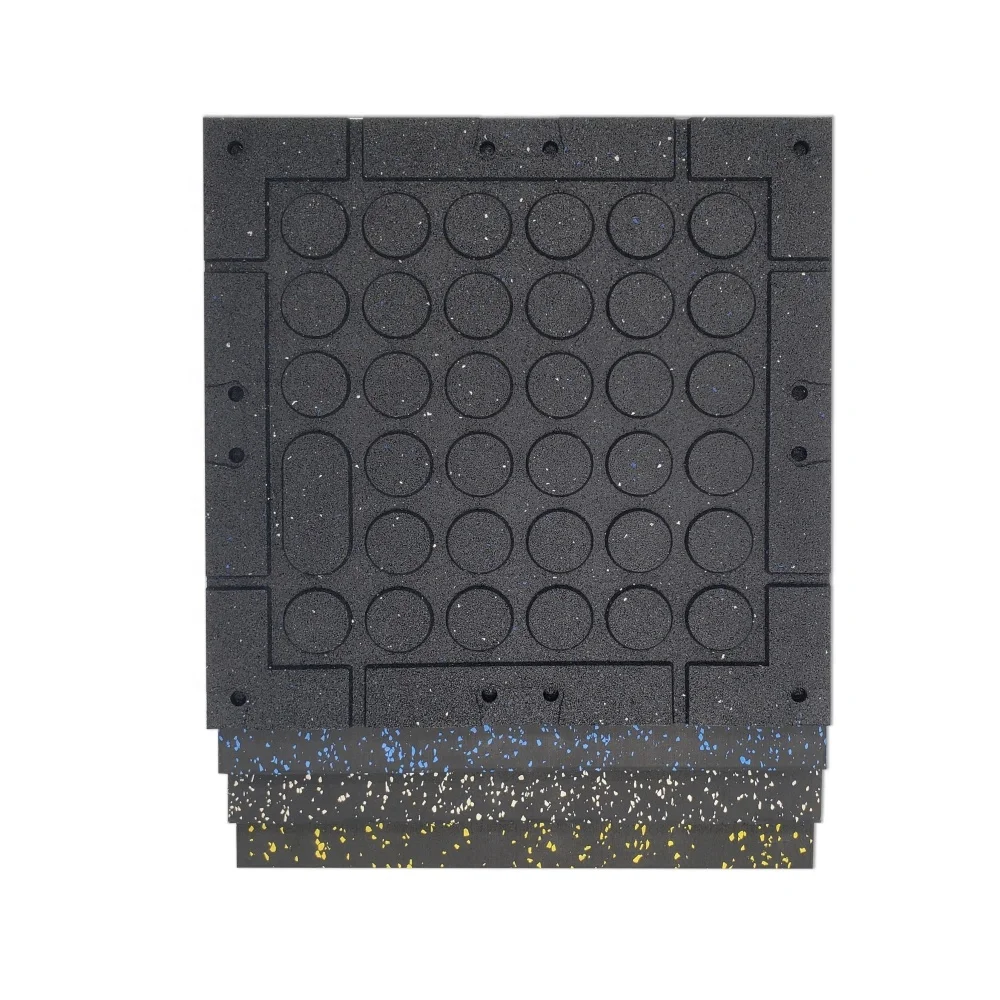Black+EPDM Anti-Shock Anti-Slip Rubber Gym Mat Sports Flooring Fadeless with Long Warranty for Exercise CE ROHS Compliant
