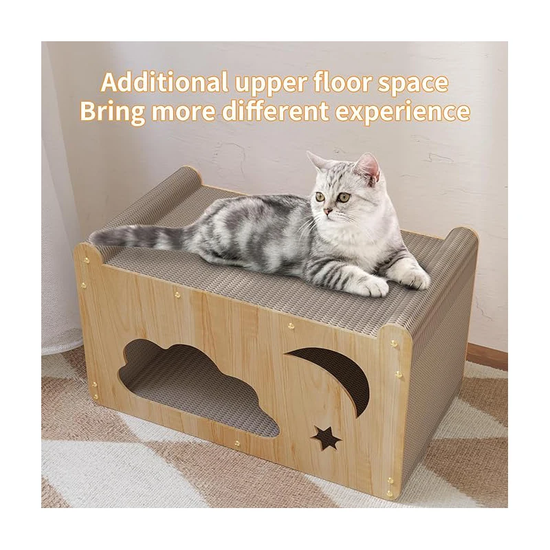 Cat House Cave with Cat Scratcher