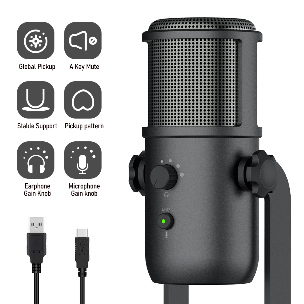 New Capacitor Mike Long Pick Up Range 20Hz - 16KHz Hight Sensitivity Start Capacitor Audio Mike For Vlogging
