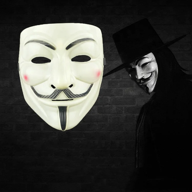 Hot Halloween Horror Theme V vendetta face mask for Masquerade Carnival Party