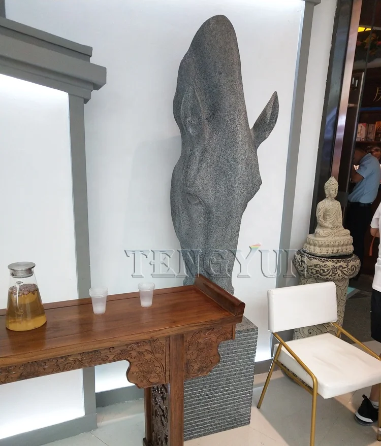 Decorative Large Size Stone Carved Granite Horse