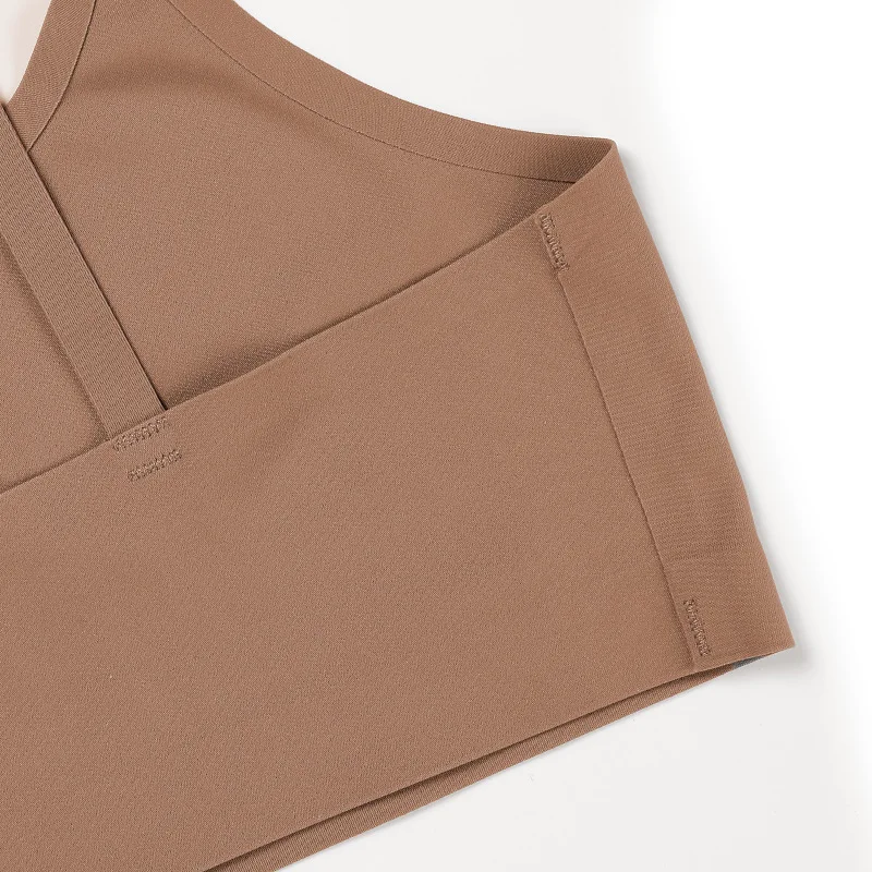 BPD108  New 5 Colors One Piece Seamless T-shaped Sports Underwear Set Ice Silk Nude Women Bra And Panties Sets