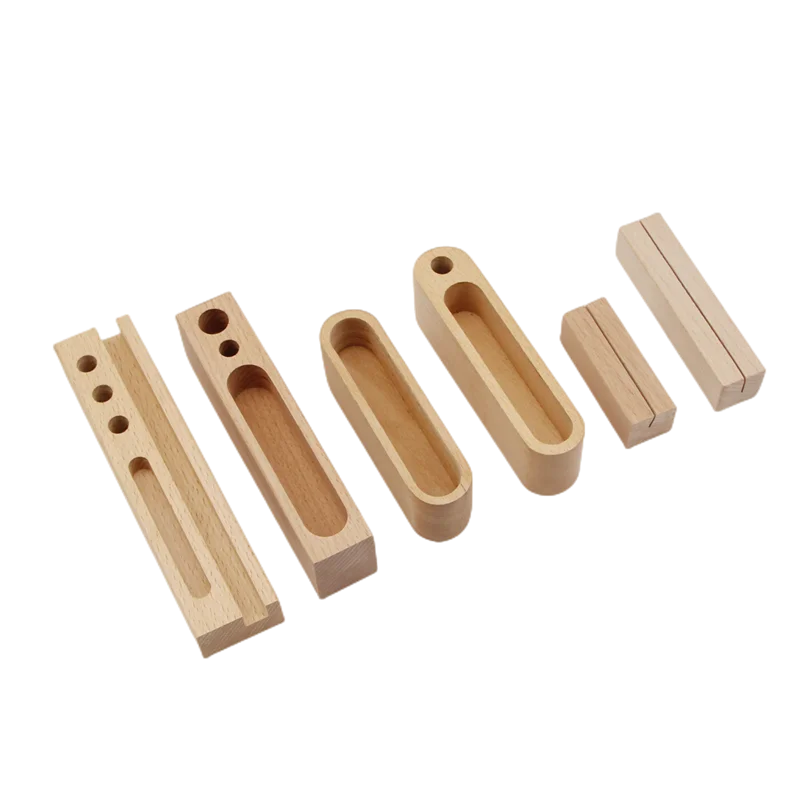 Custom Logo Wooden Block Business Card Holder Display Stand Wooden Card Holder Block