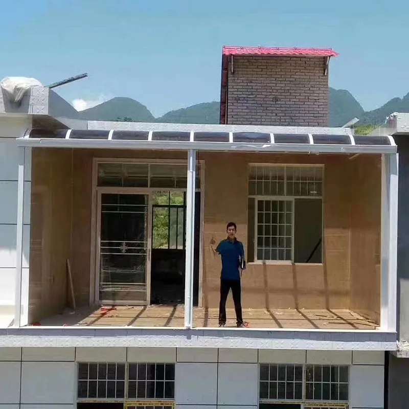 Patio Cover Doors Canopy Rain Shelter Terrace Sunshade Awning aluminum canopy