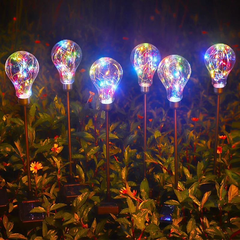 Howlighting Solar ball copper wire lamp outdoor waterproof reed lamp grass decoration lawn garden decorative lights