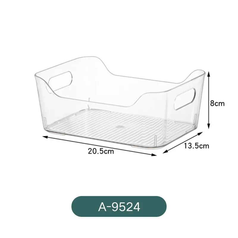 CAI YA Yuanbao type transparent storage box PET plastic refrigerator storage container Square storage bin  for kitchen