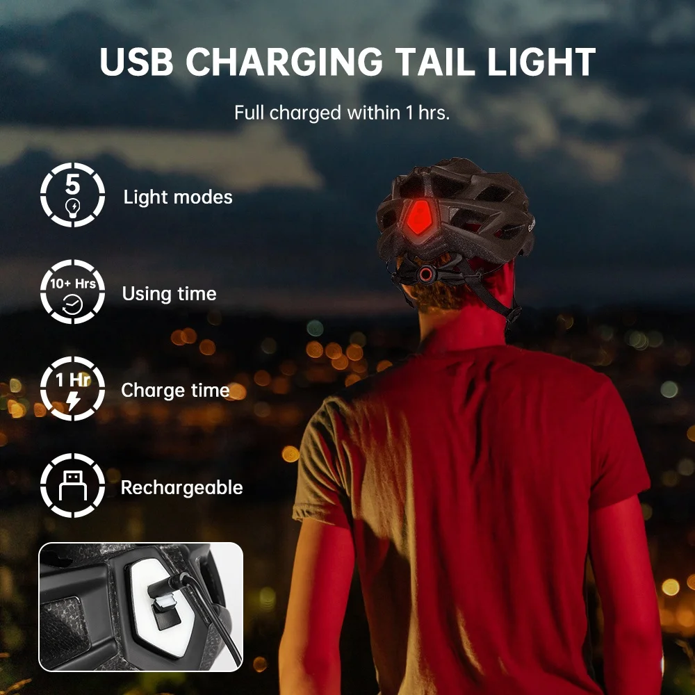 VICTGOAL Bicycle Cycling Bike Helmet with Camera Bracket 4k bluetooth Wala Intercom Camer Black Visor Orange Led Goggles