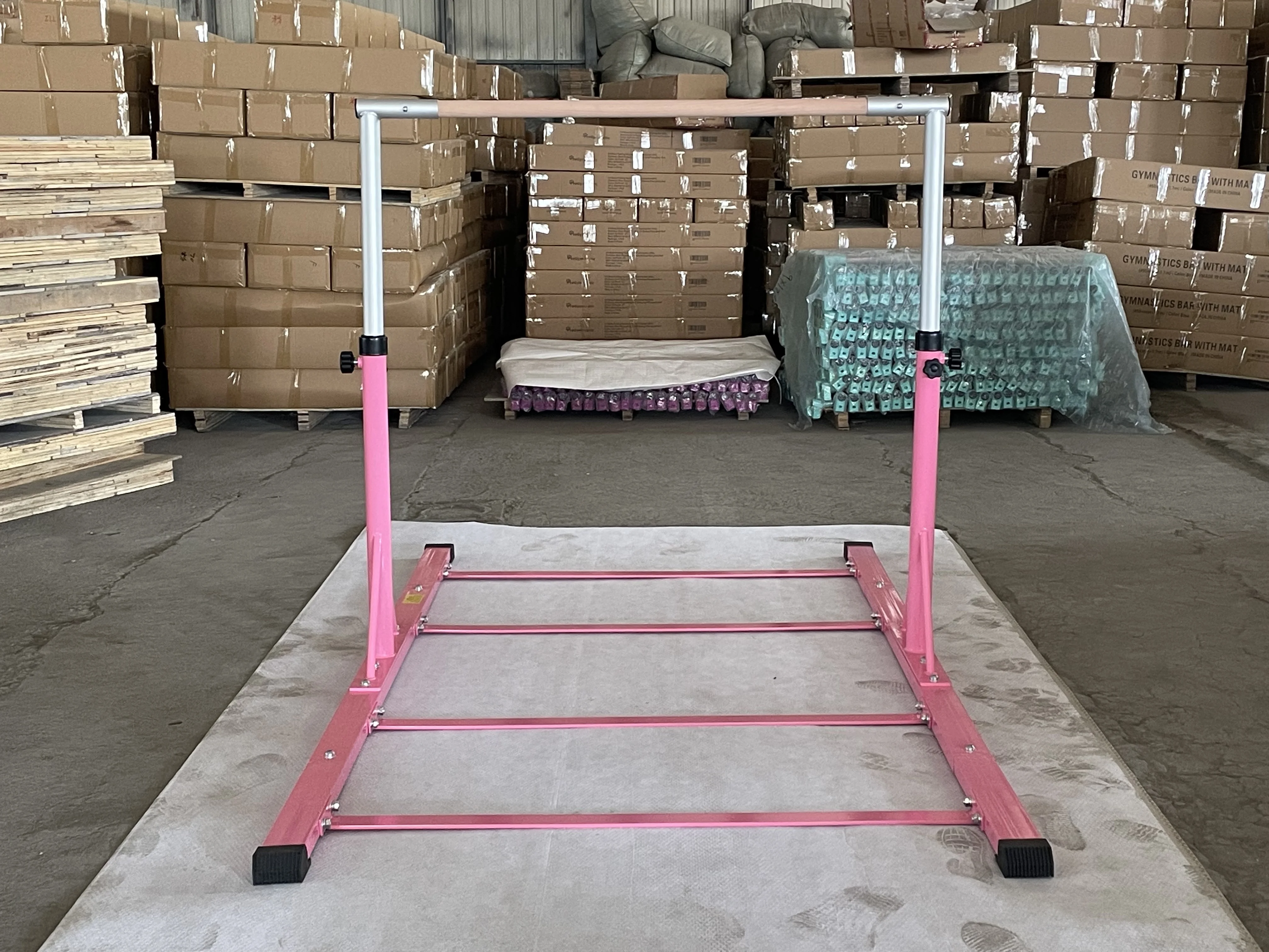 Height Adjustable Kids Gymnastic Horizontal Bar for Home/Club With Fiberglass Rail(100% Actual Photo Attached)