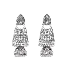 Suyan Jewelry Factory Price New Arrivals Wholesale Women Indian Alloy Hoops Earrings Silver Plated Earrings