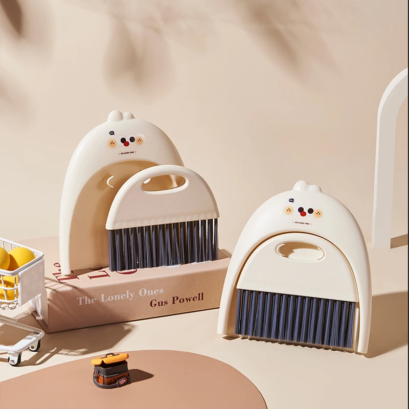 Мини-Настольная подметальная щетка из полипропилена набор для чистки маленьких метл бытовой совок машина клавиатуры оптовая цена детей