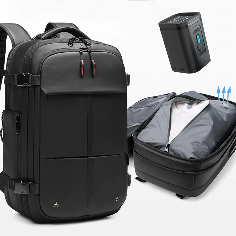 Pailox Air Pack Backpack Vacuum Compression Air Bag for Laptop computer Dry Wet Separate with Passport Privacy Pocket