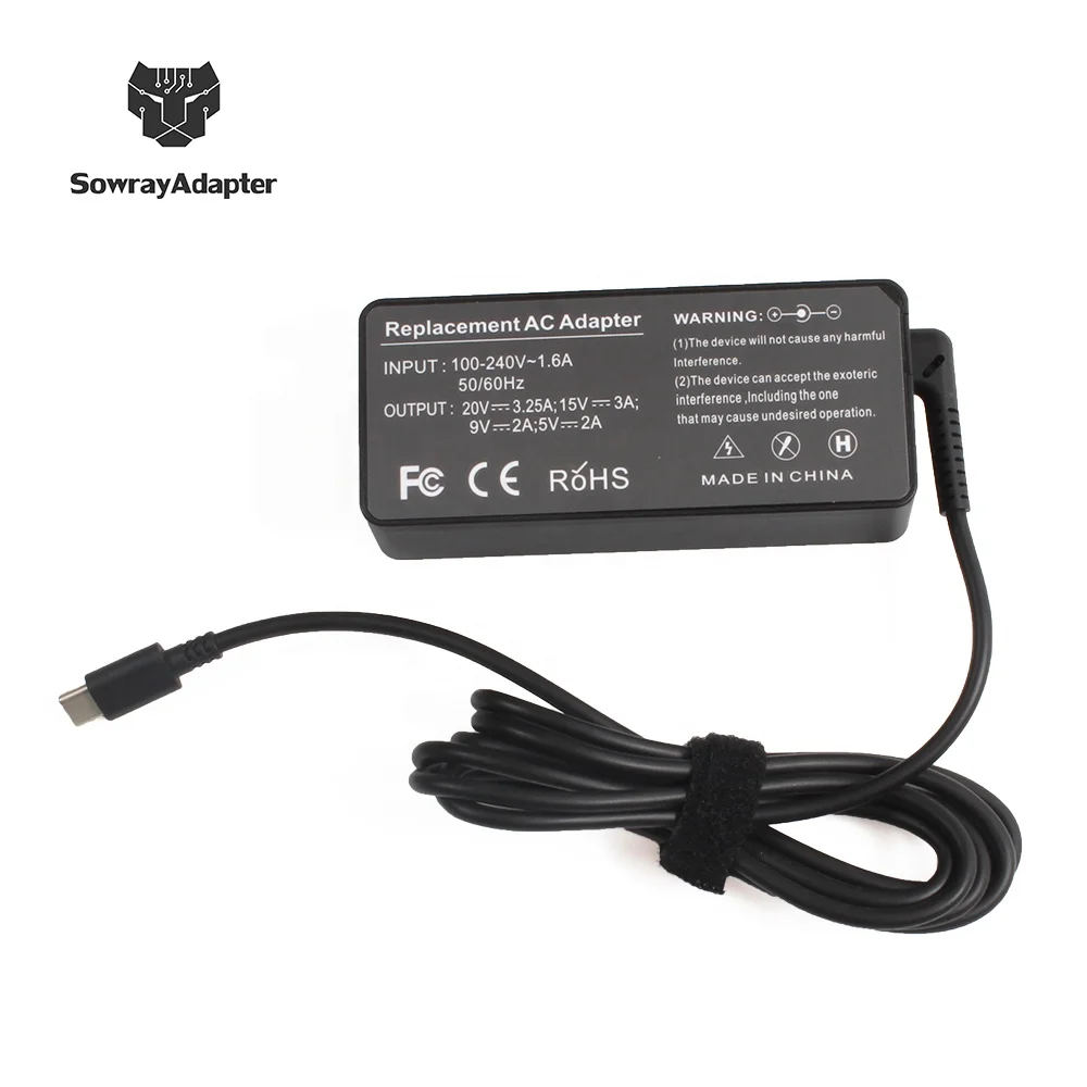 45W 65W USB C Type-C AC Laptop Adapter Charger For Lenovo Yoga 720 910 IdeaPad 720s Thinkpad X1 Tablet Yoga 5 Pro