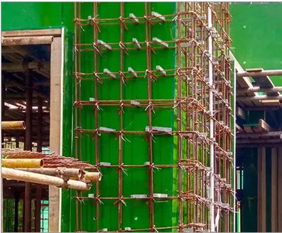 Hot Sale Pvc Building Materials Green Plastic Film Faced Plywood 18mm Wood Core Plywood Boards