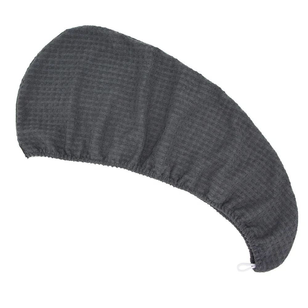 Super Absorbent Customized Logo Women Microfiber Dry Hair Turban Waffle Hair Towel
