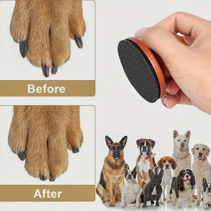 Dog Paw Nail Scratch Pad Wooden Pet Nail File Board Trimming Scratcher Manual Dog Nail Grinder with 3 Replaceable Sandpaper