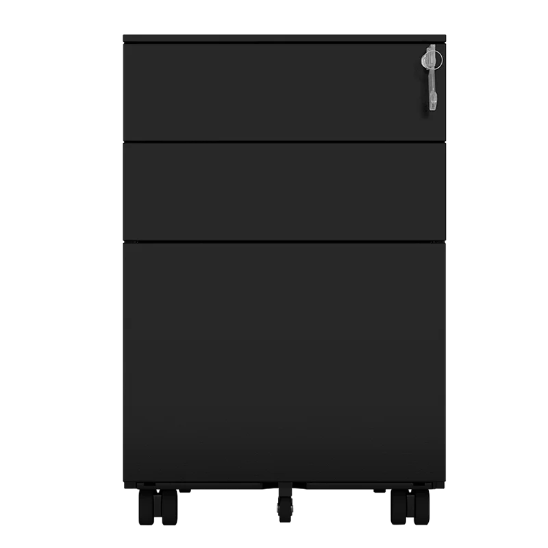 Металлический офисный мобильный маленький стальной шкаф для хранения документов с 3 выдвижными ящиками современный дизайн подставка металлический подвижный файлов