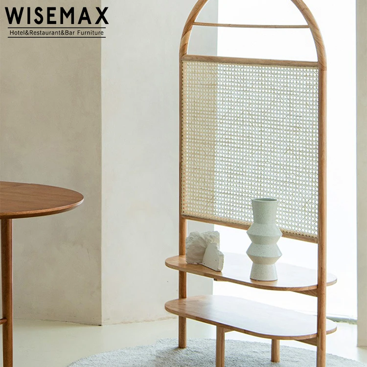 Высококачественная мебель WISEMAX в японском деревянном стиле разделительный экран Современное украшение двойная полка