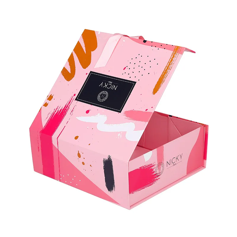 Price Gift Folding Storage Paper Boxes for Packaging Clothes with Ribbon