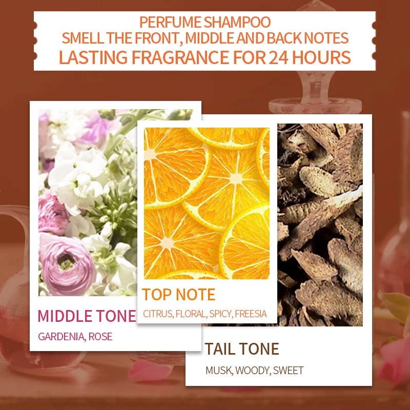 
Repair scalp fully nourishing orange ginger plant anti-loss hair shampoo conditioner set 