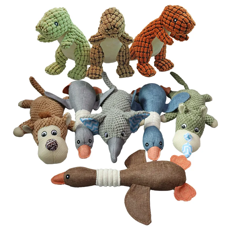 2023 New Arrival Pet Dog Toys Bulk Knit Soft Plush Stuffed Chew Squeaky Cute Bunny Dog Luxury Toys Pet supplies