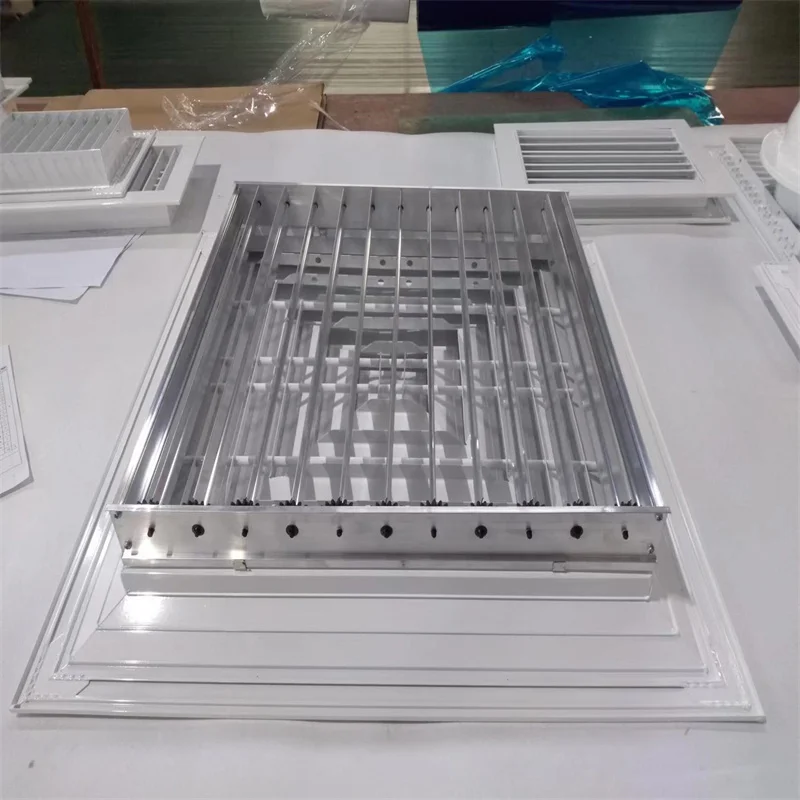 China manufacturer air square diffuser damper aluminum gear opposed blade damper