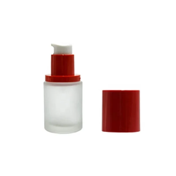 1OZ Hot Sale Low Profile Glass Lotion Pump Bottle for Facial Serum Cosmetic Packaging