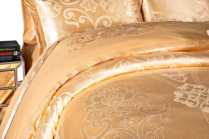 100% cotton jacquard bed sets Hand embroidery bed cover/wholesale bed sheets BS524