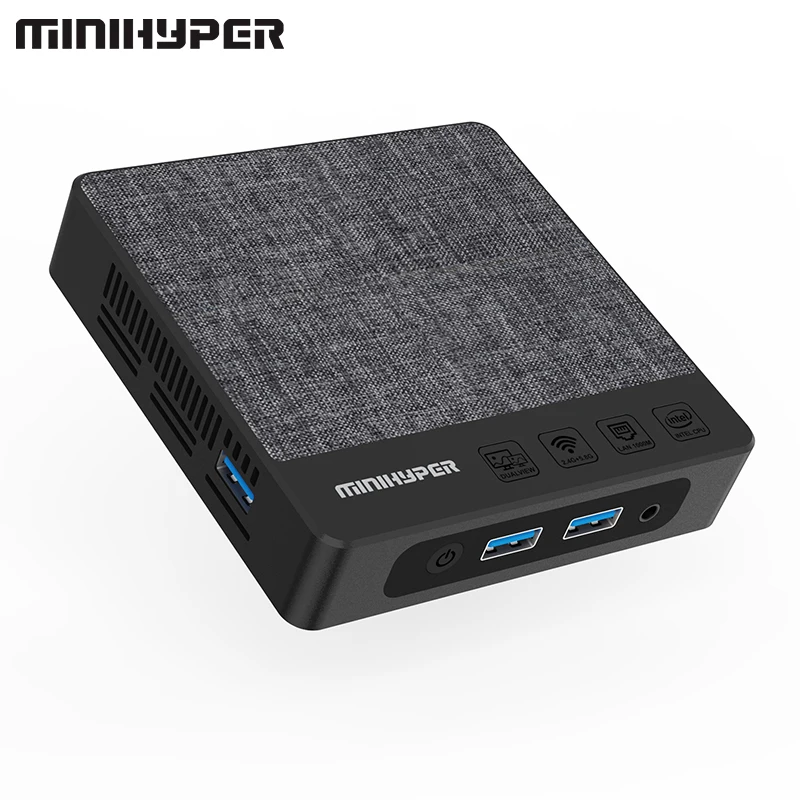 Brand New MiniHyper HN4 Mini PC 6GB LPDDR4 64GB EMMC Intel Gemini Lake N4020C Support Windows / Ubuntu RJ45 1000M USB3.0