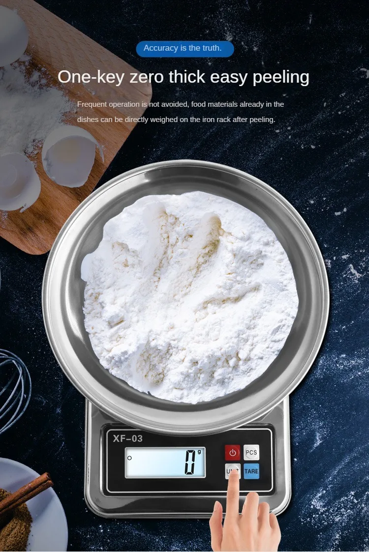 Household high-end All Stainless Steel High Precision Multifunction Waterproof  Portable Food Cooking  Baking Kitchen Scale