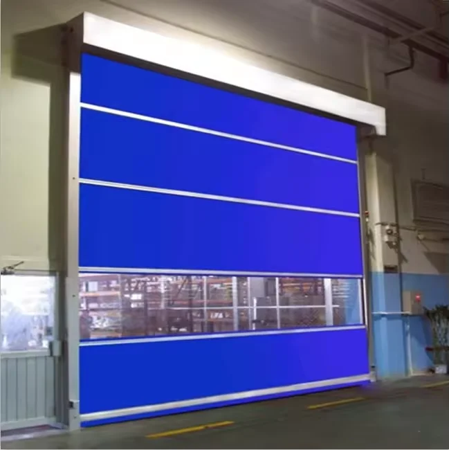 Windproof automatic lifting with Windows New thickened material pvc plastic quick safety garage parking Electric garage door