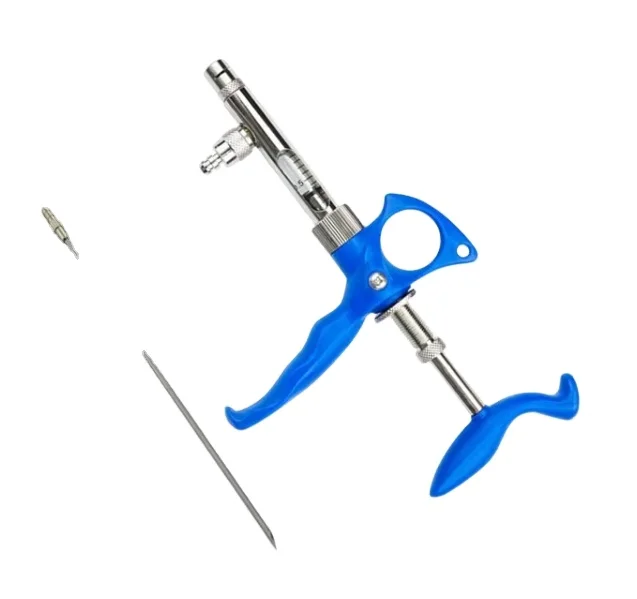 Continuous 1ml Plastic Steel Veterinary Automatic Syringe with Bottle for Poultry Chicken Diagnosis